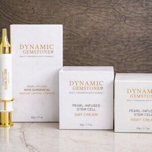 Dynamic Gemstone Pearl-Infused Stem Cell Set (Day + Night Cream) + Instant Lifti